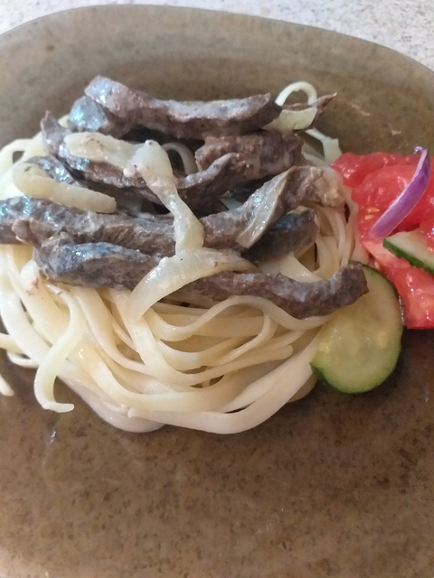 Говяжье сердце, тушёное в сметане